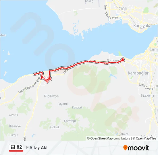 82 Bus Line Map