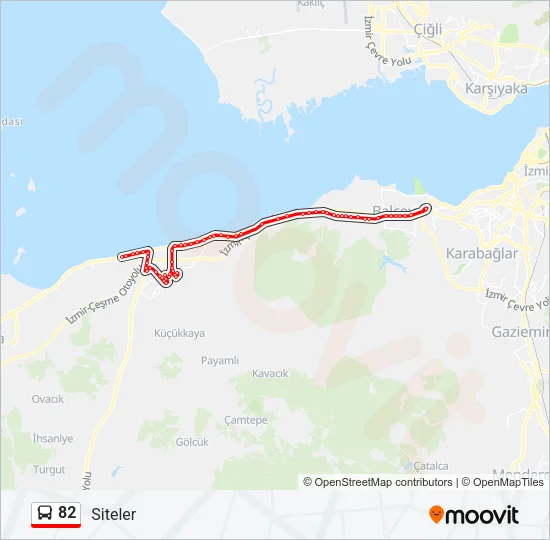 82 Bus Line Map