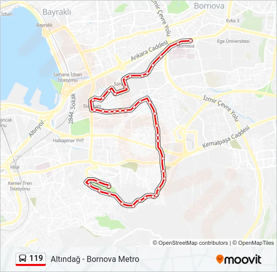 119 Bus Line Map