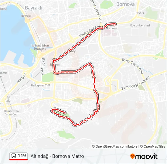 119 Bus Line Map