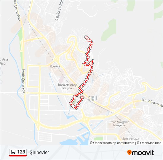 123 bus Line Map