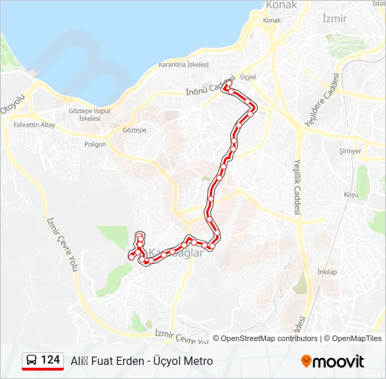 124 Bus Line Map