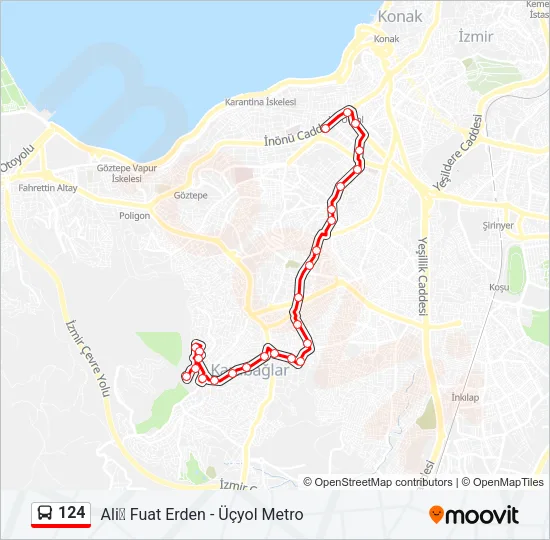 124 Bus Line Map