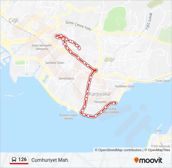 126 Bus Line Map
