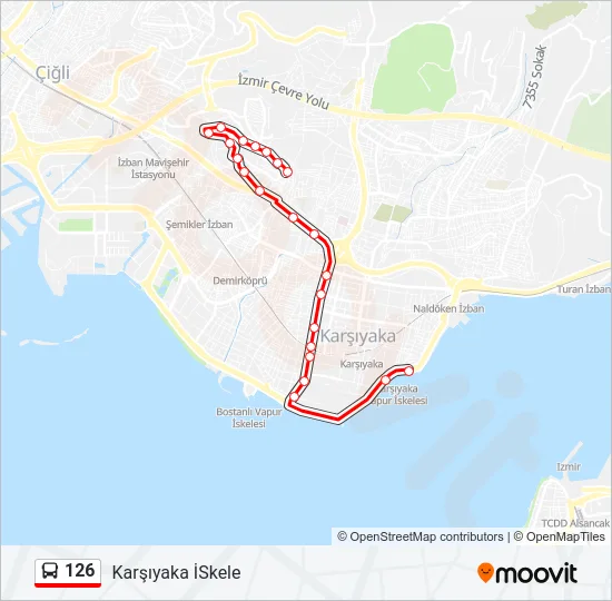 126 Bus Line Map