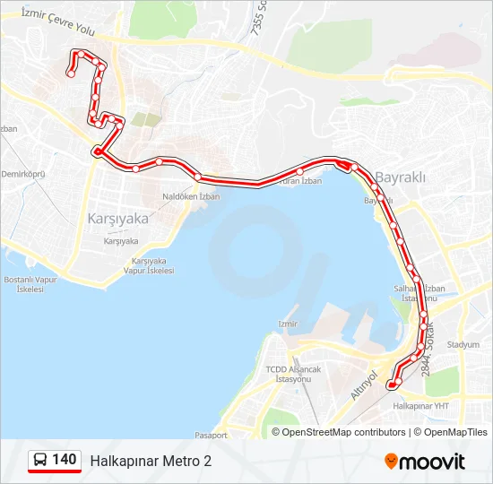 140 Bus Line Map