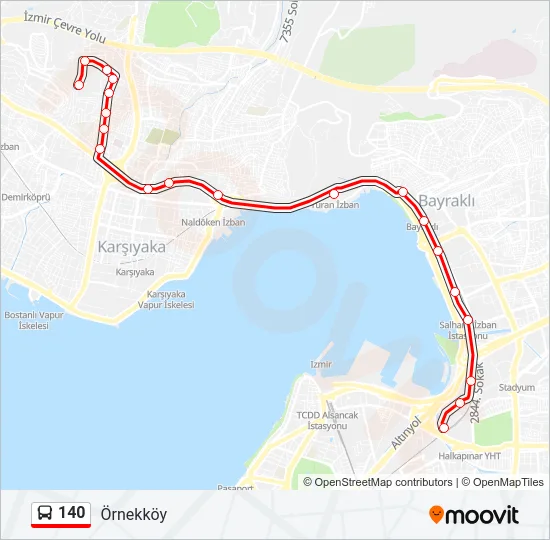 140 Bus Line Map
