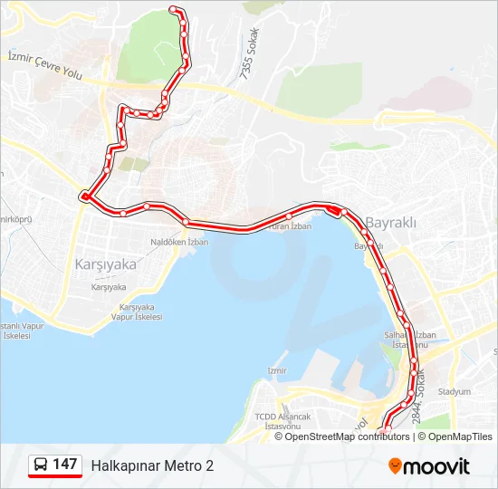 147 Bus Line Map