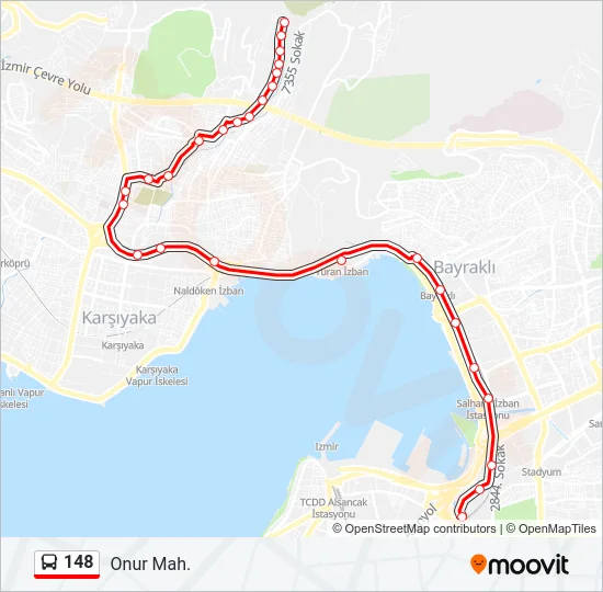 148 Bus Line Map