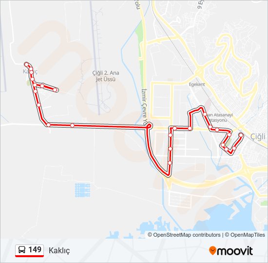 149 bus Line Map