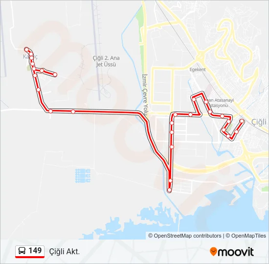149 Bus Line Map