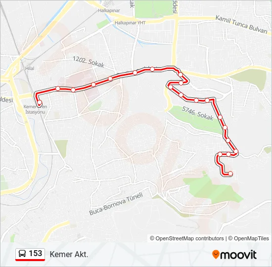 153 Bus Line Map