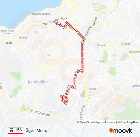 156 Bus Line Map