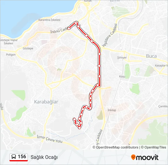 156 Bus Line Map