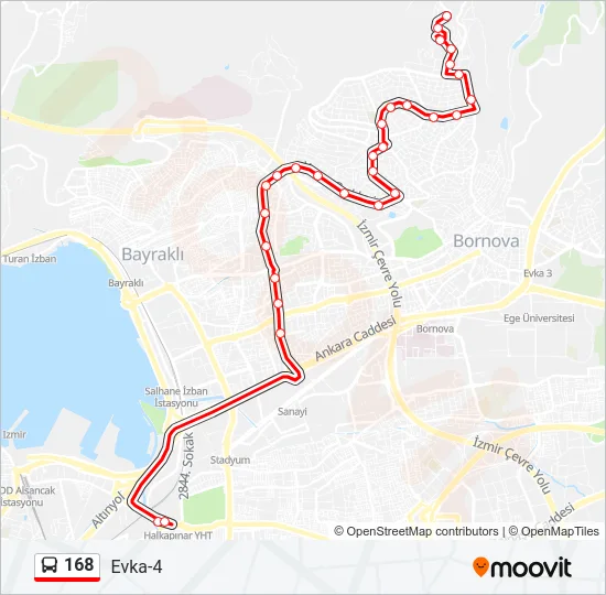 168 Bus Line Map
