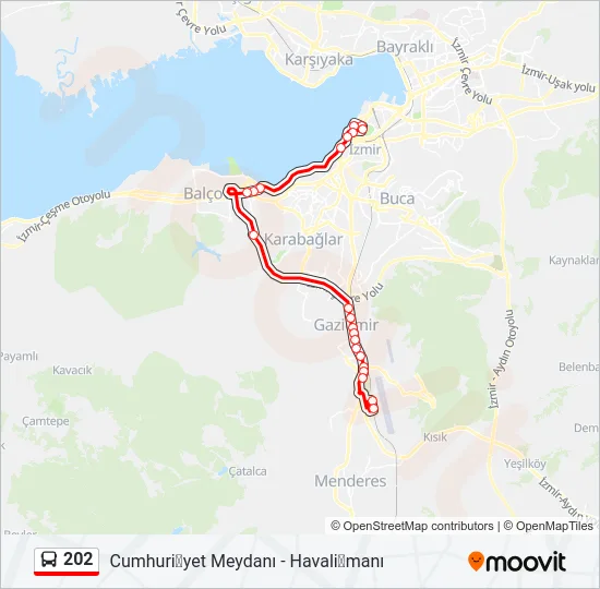 202 Bus Line Map