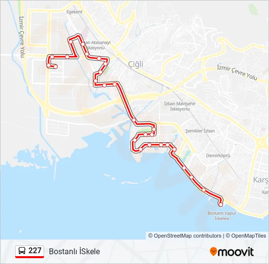 227 Bus Line Map