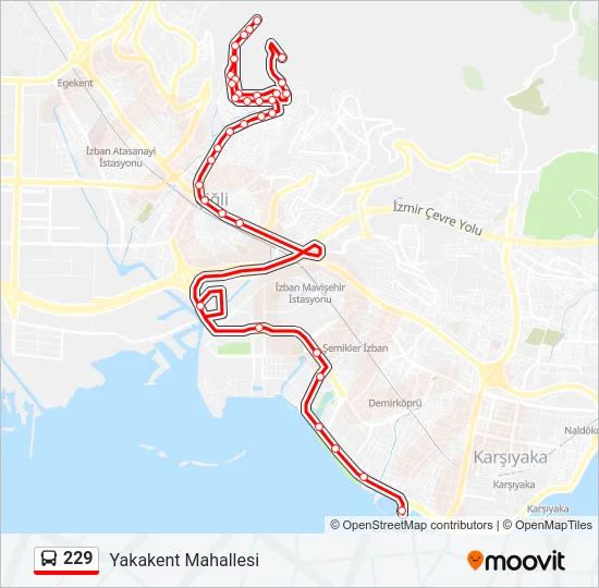 229 Bus Line Map