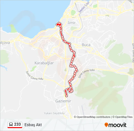 233 Bus Line Map
