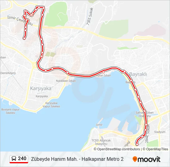 240 Bus Line Map