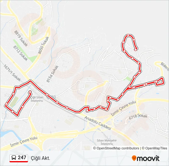 247 Bus Line Map