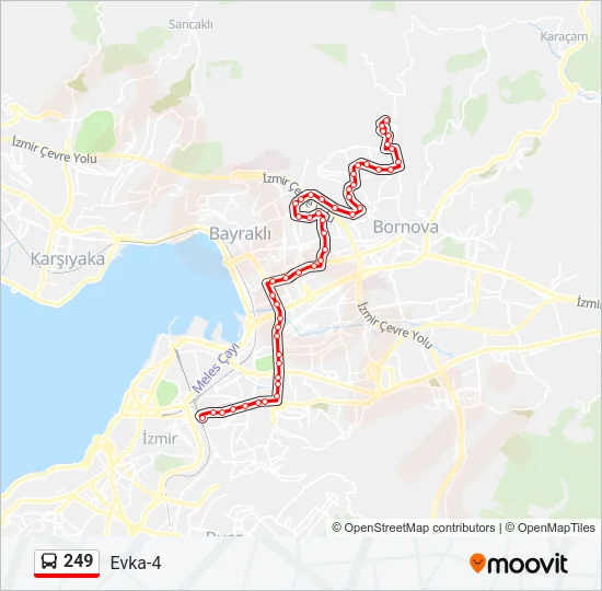 249 Bus Line Map