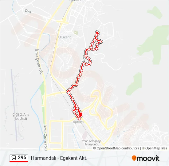 295 Bus Line Map