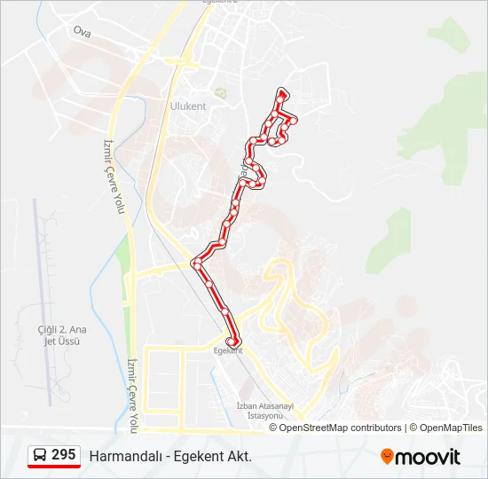 295 Bus Line Map