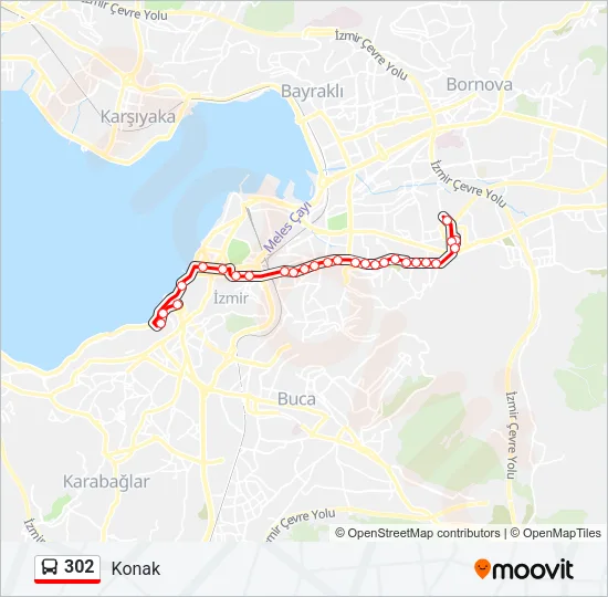 302 Bus Line Map