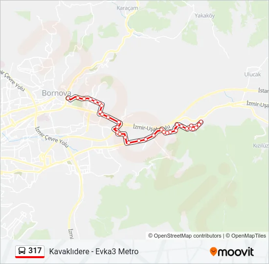 317 Bus Line Map