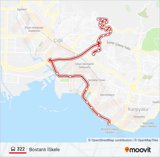 322 Bus Line Map
