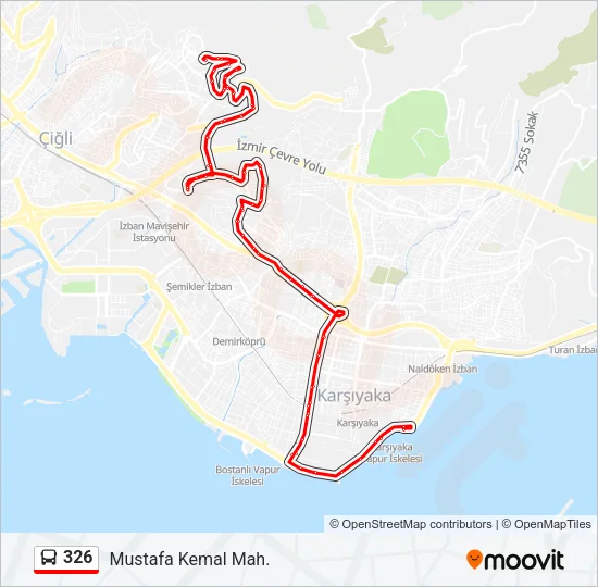 326 Bus Line Map
