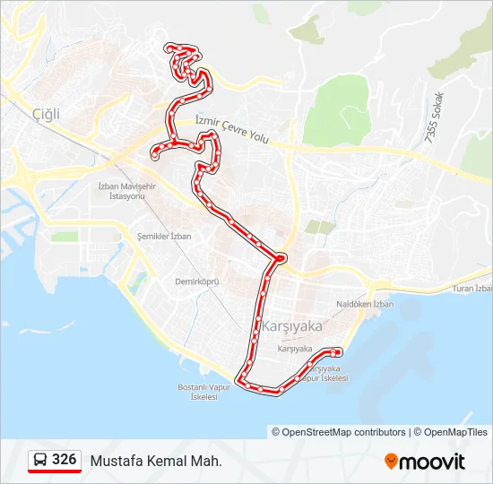 326 Bus Line Map