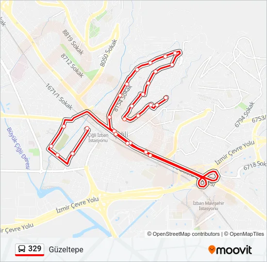 329 Bus Line Map