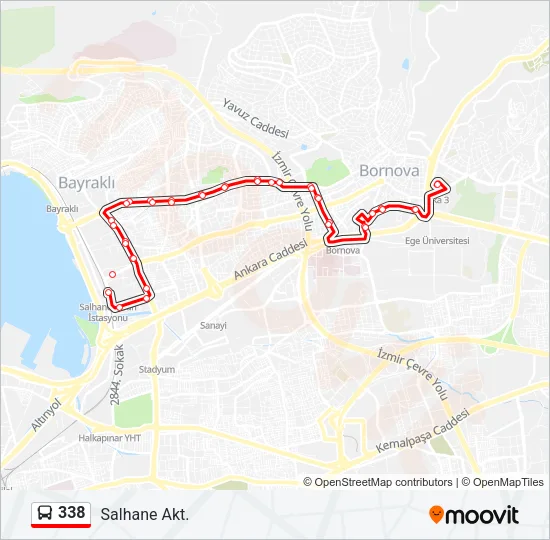 338 Bus Line Map