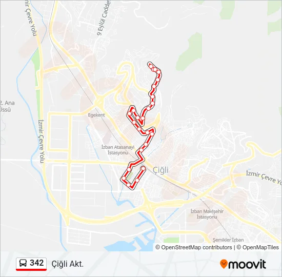 342 Bus Line Map