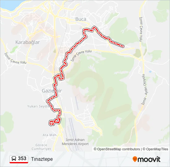 353 Bus Line Map