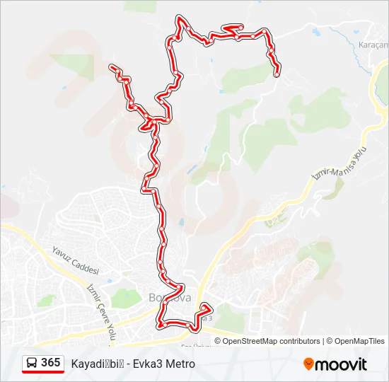 365 Bus Line Map