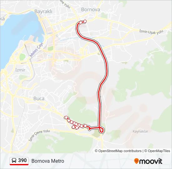390 Bus Line Map