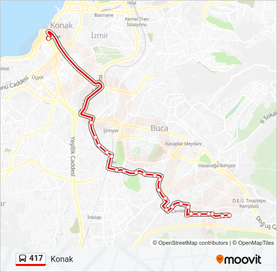 417 Bus Line Map