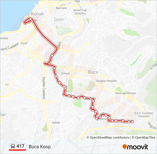 417 Bus Line Map