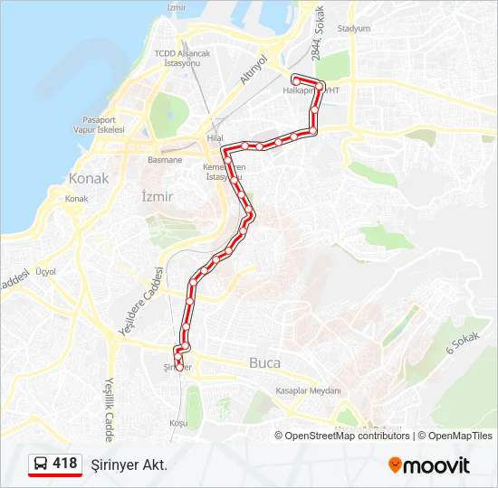 418 Bus Line Map