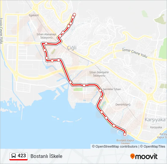 423 Bus Line Map