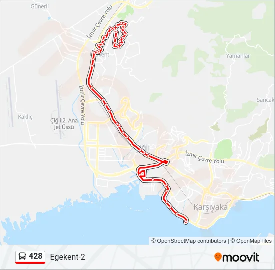 428 Bus Line Map
