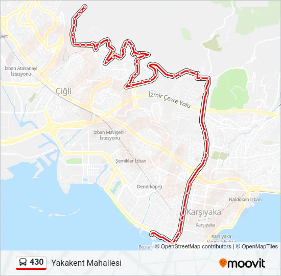 430 Bus Line Map