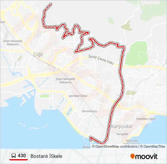 430 Bus Line Map