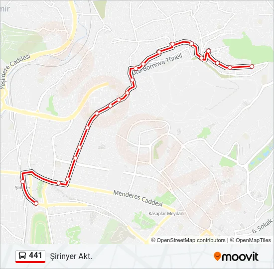 441 Bus Line Map