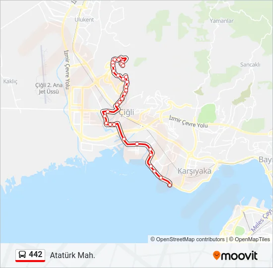 442 Bus Line Map