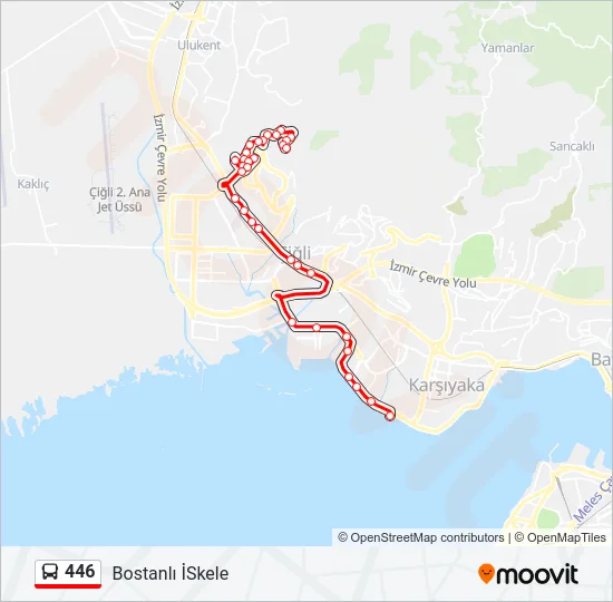 446 Bus Line Map