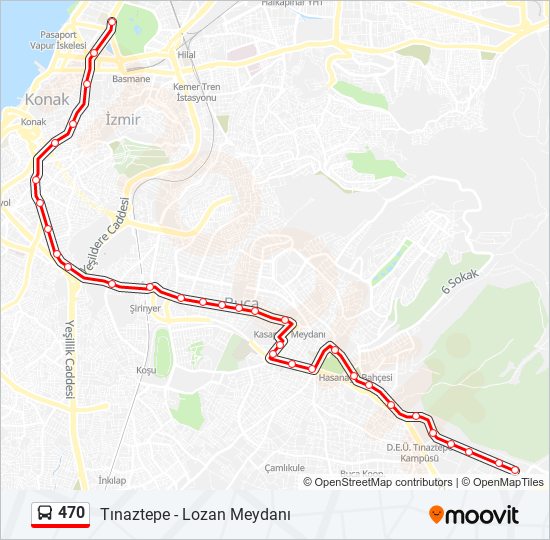 470 bus Line Map